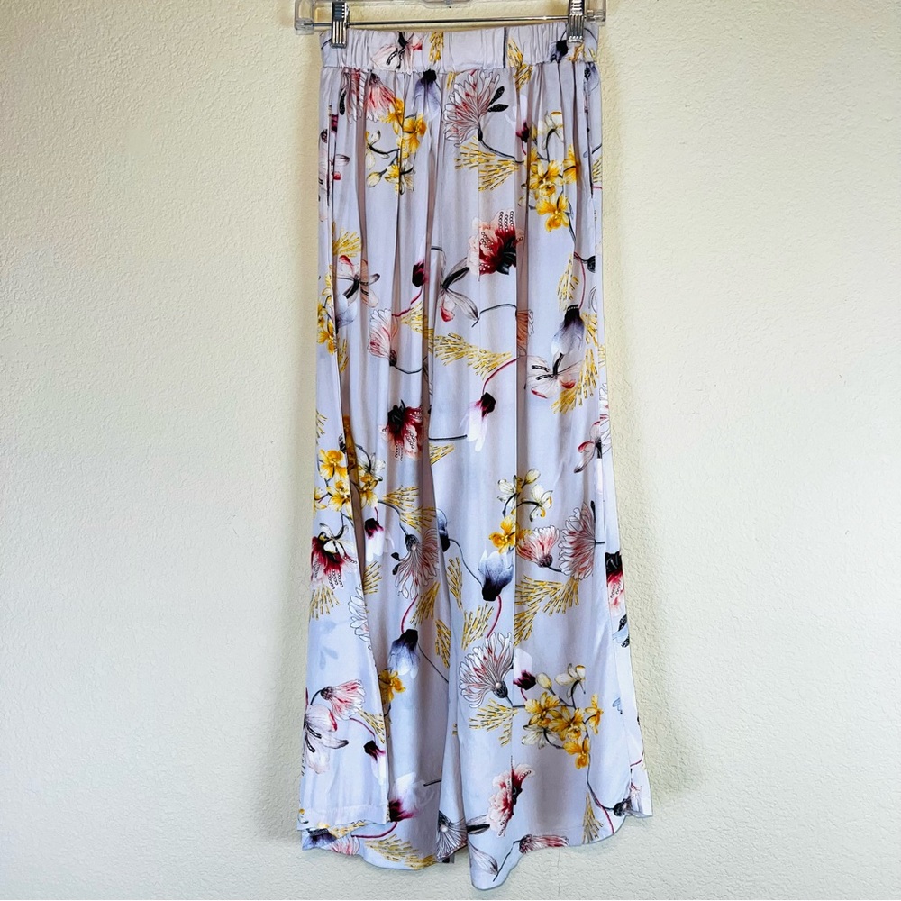Jaase Juliette Bombay Wide Leg Floral Multicolor Pants Sz XS - Picture 8 of 10